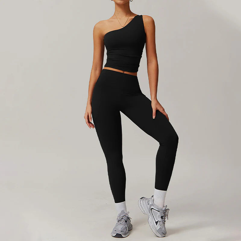 One Shoulder Sports Bra