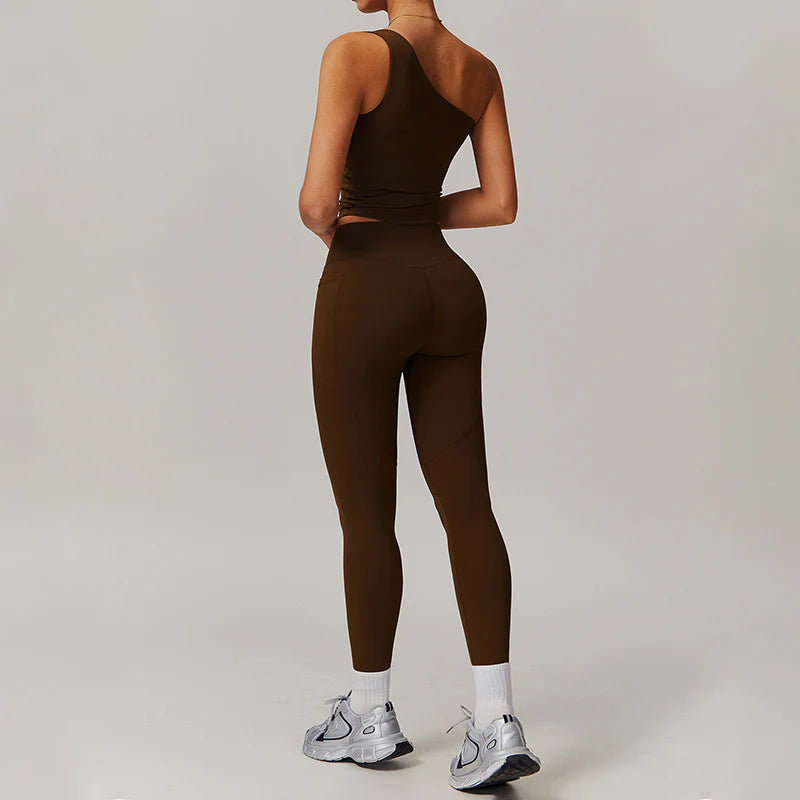 One Shoulder Sports Bra