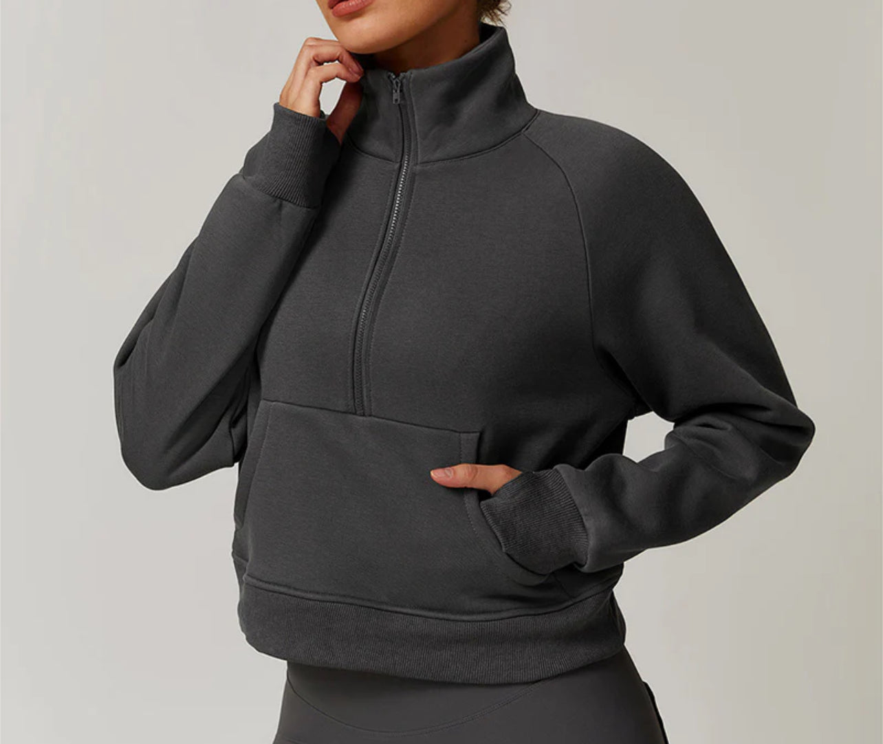 HALF ZIP SWEATER