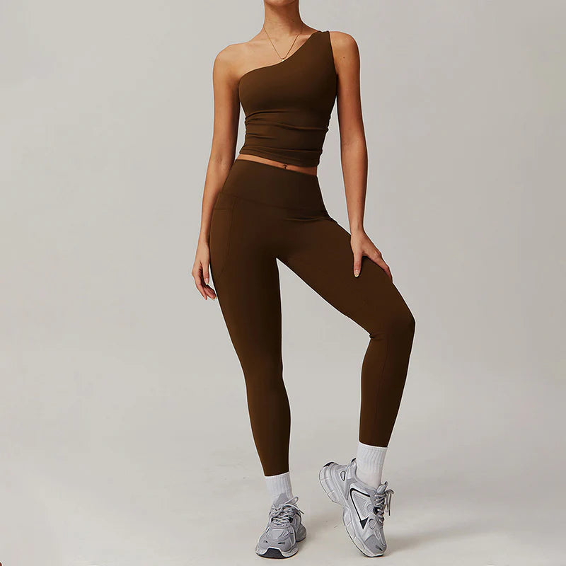 One Shoulder Sports Bra