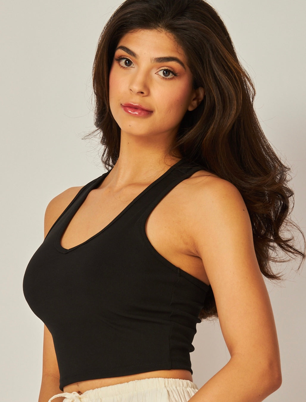 Black Racerback Tank Top