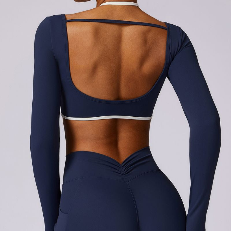 Two Tone Navy Long Sleeve