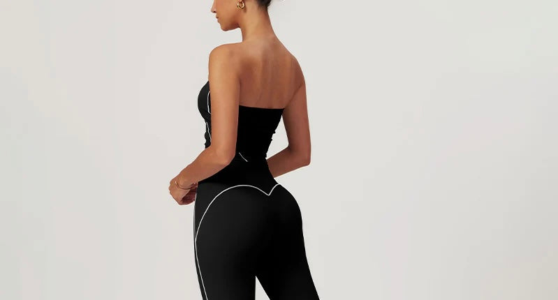 Jet Black Two-Tone Tube Top