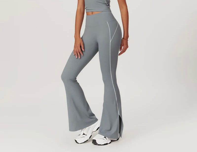 Two-Tone Flared Leggings