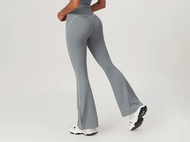 Two-Tone Flared Leggings