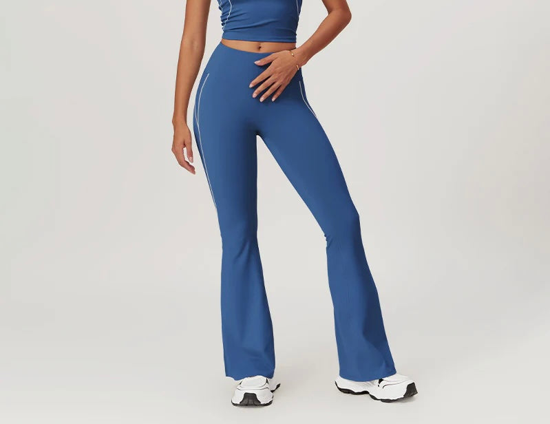 Two-Tone Flared Leggings