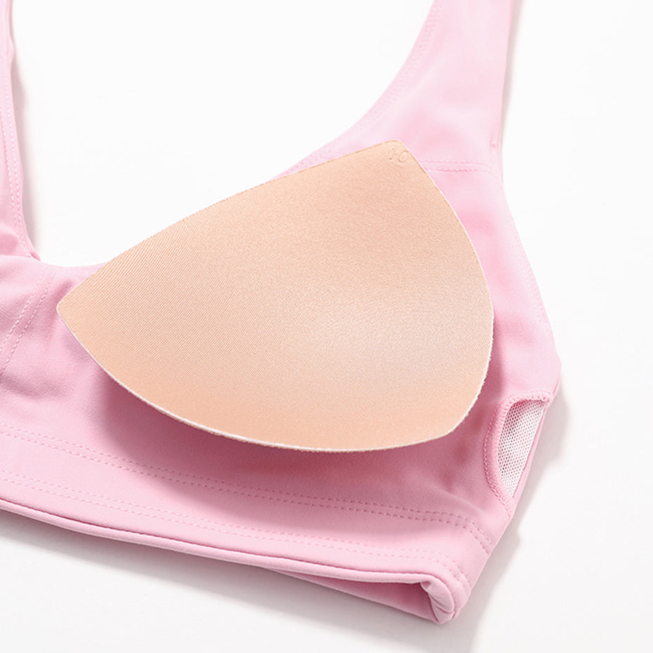 Soft Pink Halter Sports Bra