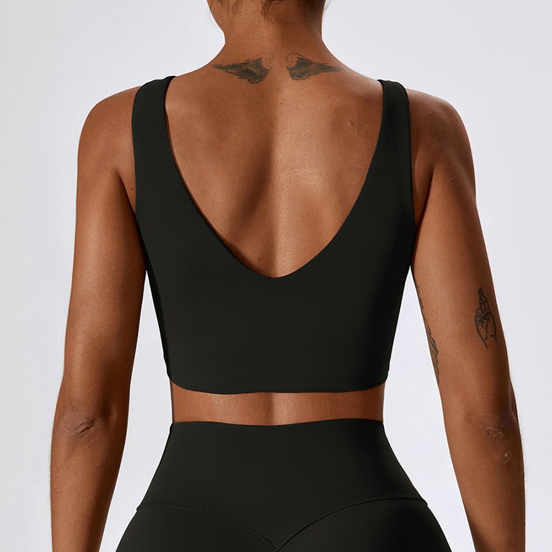 Black Earth Tone Sports Bra