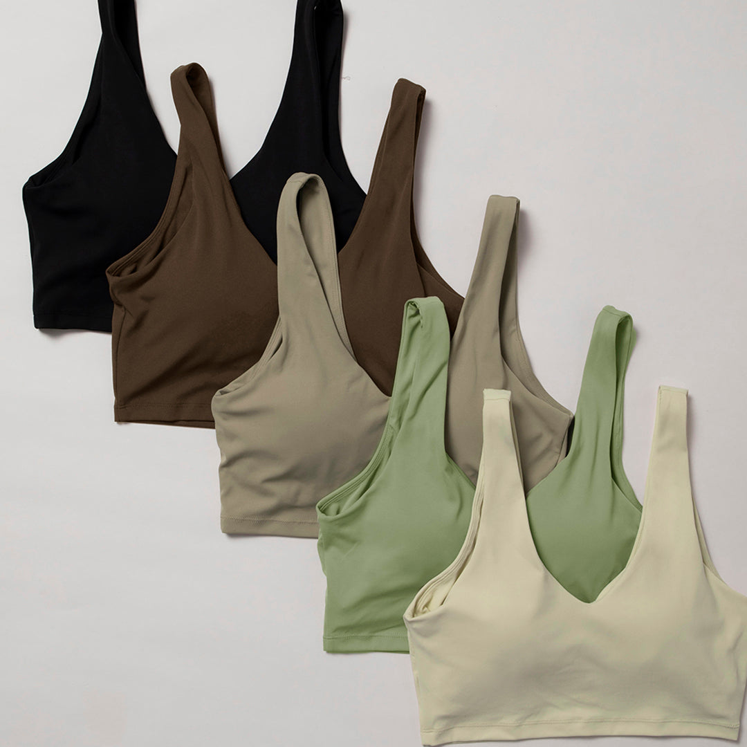 Green Earth Tone Sports Bra