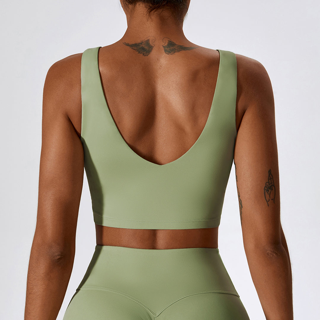 Green Earth Tone Sports Bra