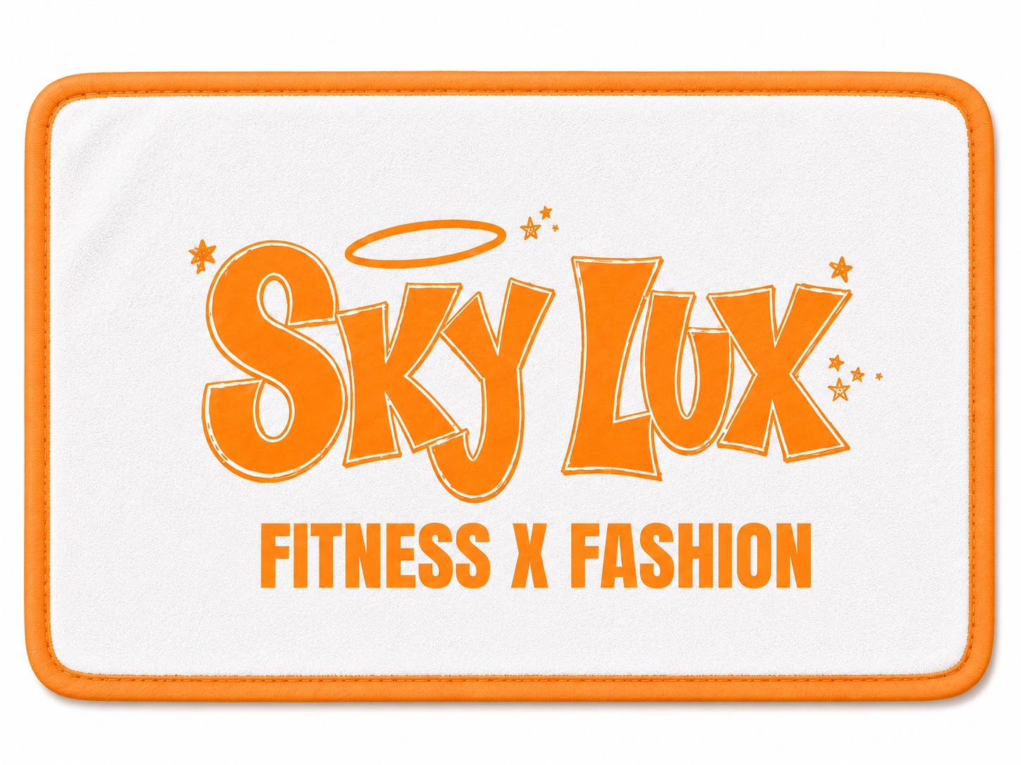 SKY LUX GYM TOWEL-LIGHT ORANGE/WHITE