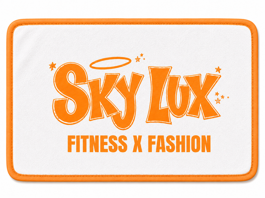 SKY LUX GYM TOWEL-LIGHT ORANGE/WHITE