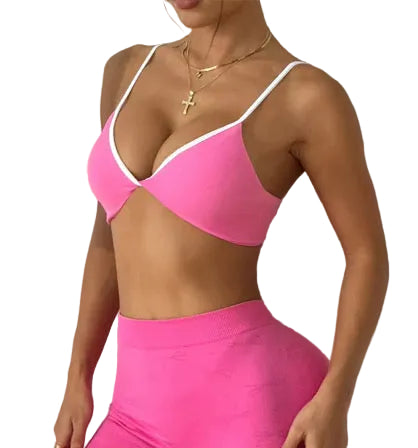 Barbie Pink Two Tone Sports Bra