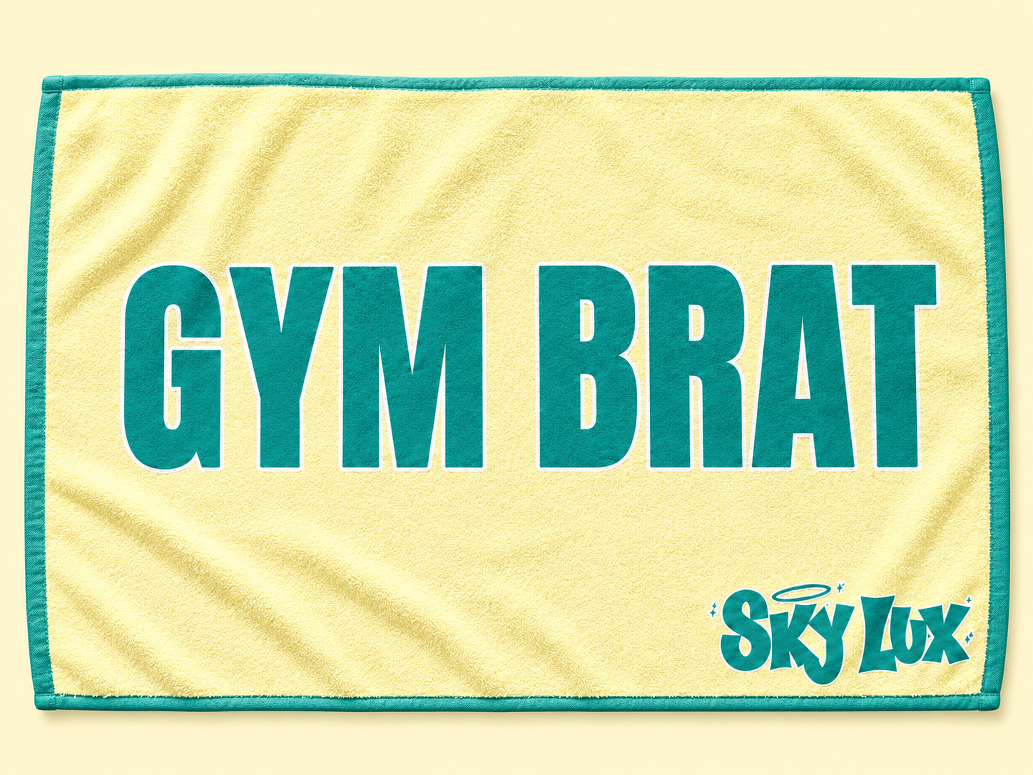 GYM BRAT GYM TOWEL-TEAL/GREEN