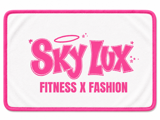 SKY LUX GYM TOWEL-HOT PINK/WHITE