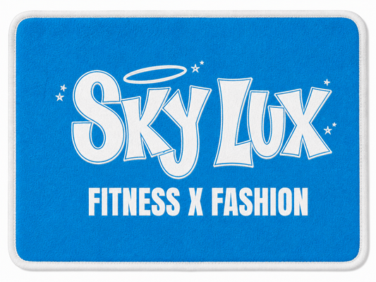 SKY LUX GYM TOWEL-WHITE/BLUE