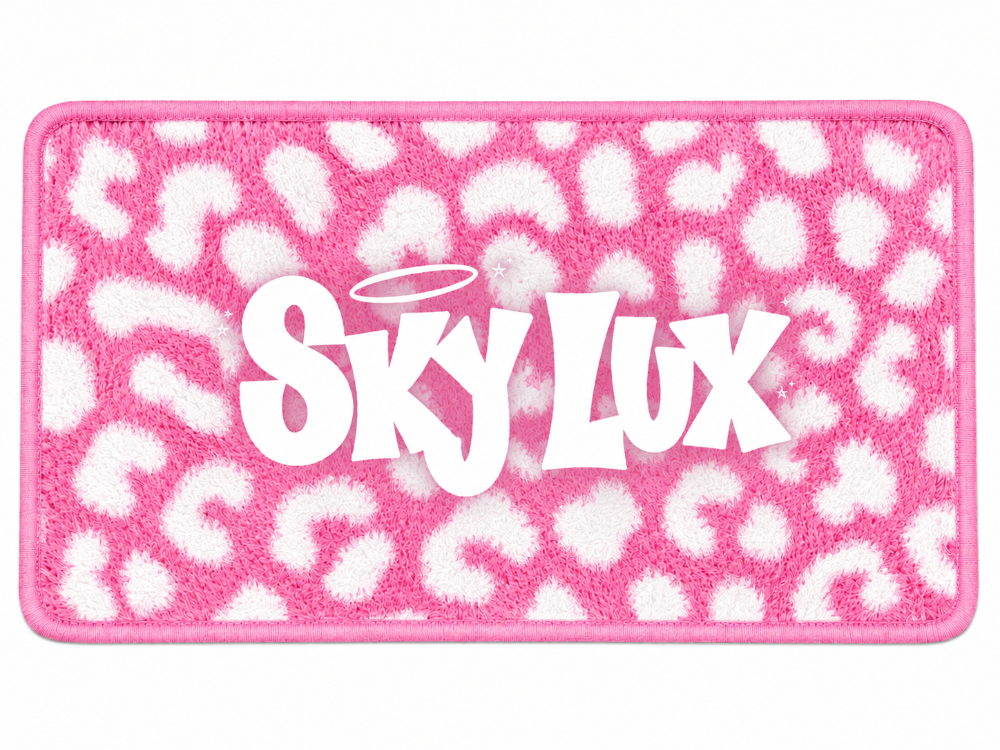 LEOPARD PRINT GYM TOWEL-PINK