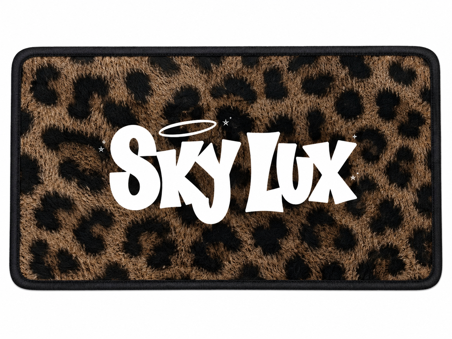 LEOPARD PRINT GYM TOWEL-BROWN