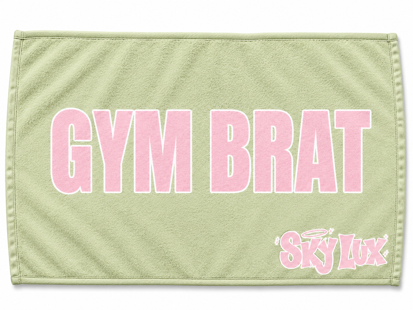 GYM BRAT GYM TOWEL-PINK/GREEN