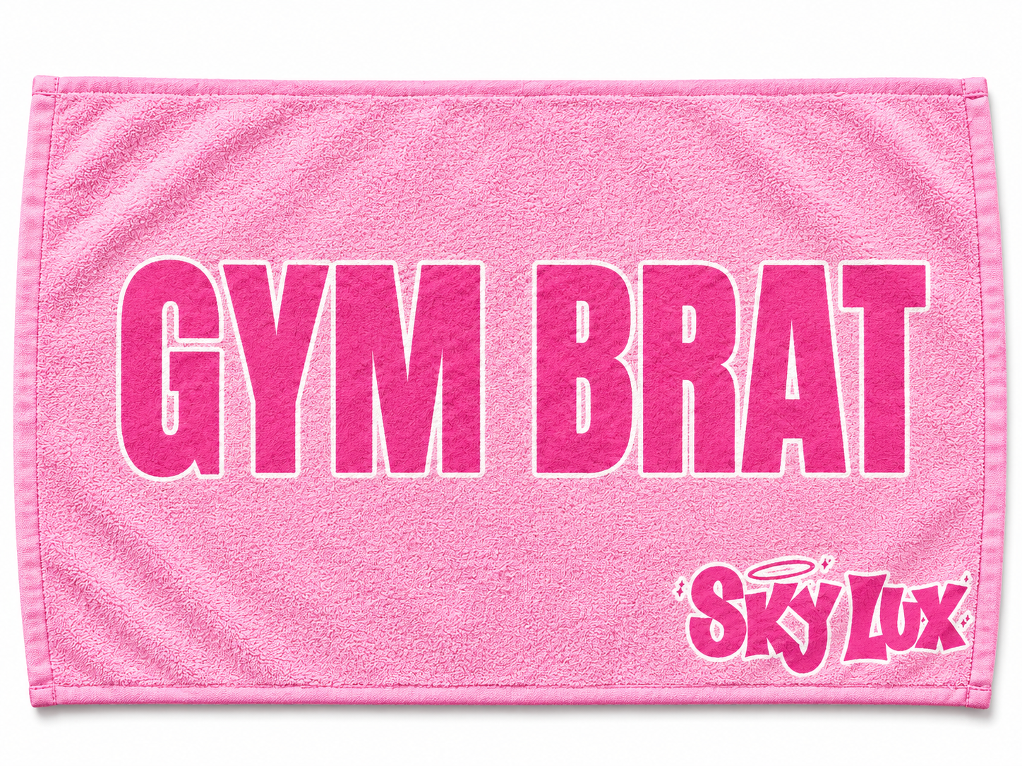 GYM BRAT GYM TOWEL-DARK PINK/PINK