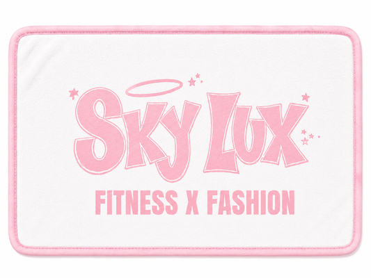 SKY LUX GYM TOWEL-LIGHT PINK/WHITE