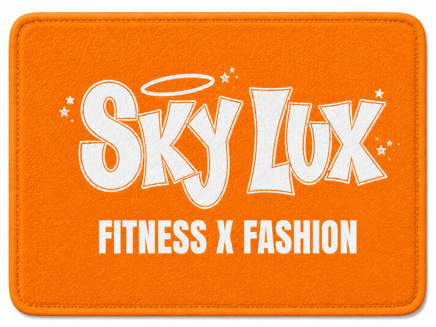 SKY LUX GYM TOWEL-WHITE/LIGHT ORANGE