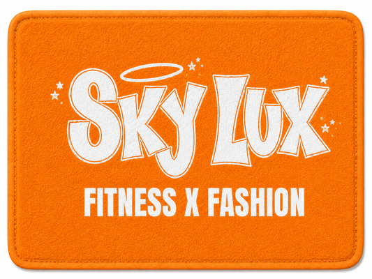 SKY LUX GYM TOWEL-WHITE/LIGHT ORANGE