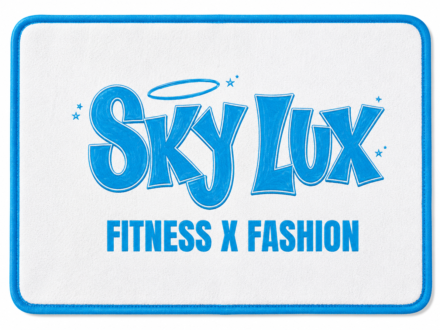 SKY LUX GYM TOWEL-BLUE/WHITE