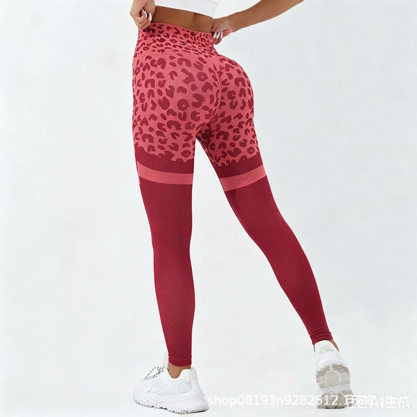 LEOPARD LEGGINGS -RED