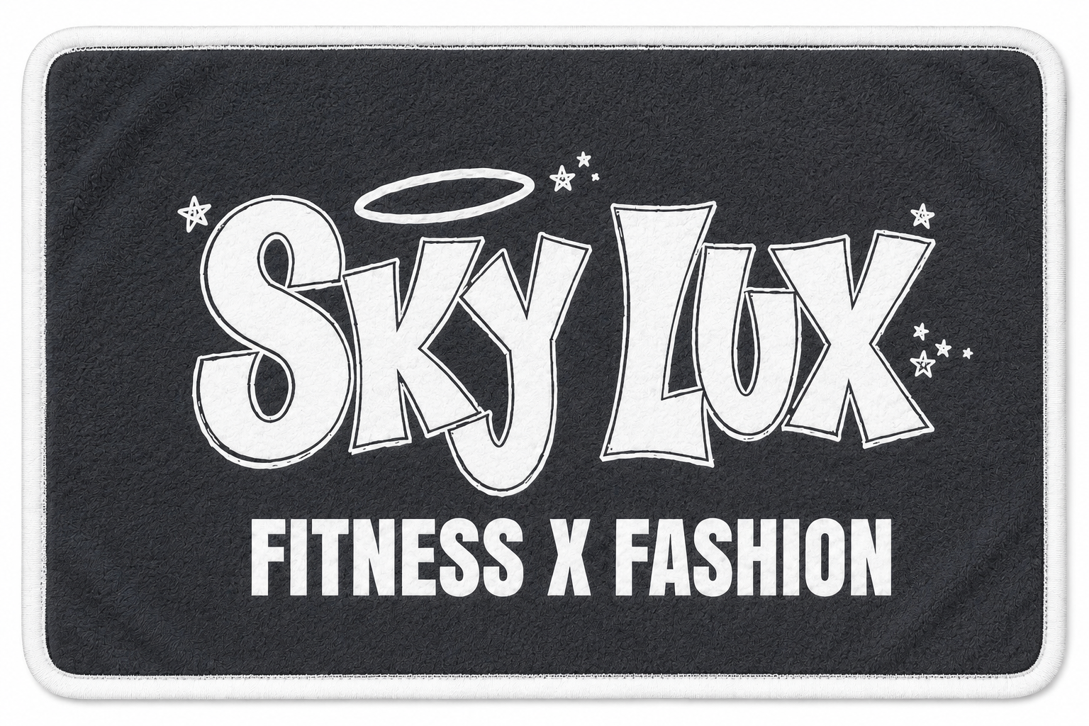 SKY LUX GYM TOWEL-WHITE/GREY