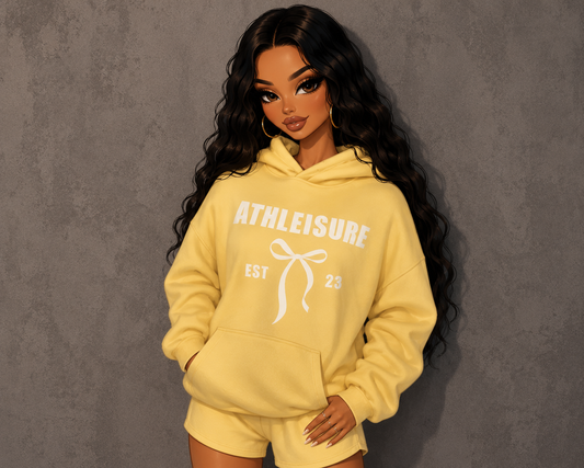 DOLL BOW HOODIE- YELLOW