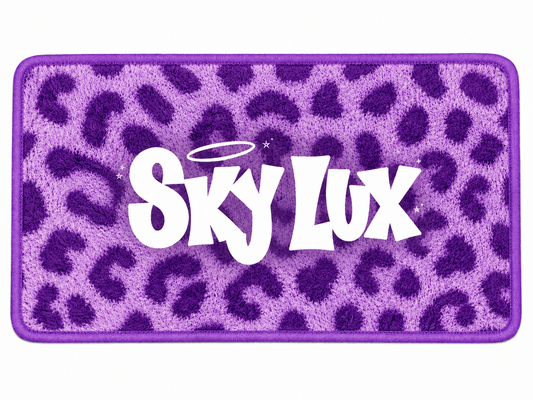 LEOPARD PRINT GYM TOWEL-LAV