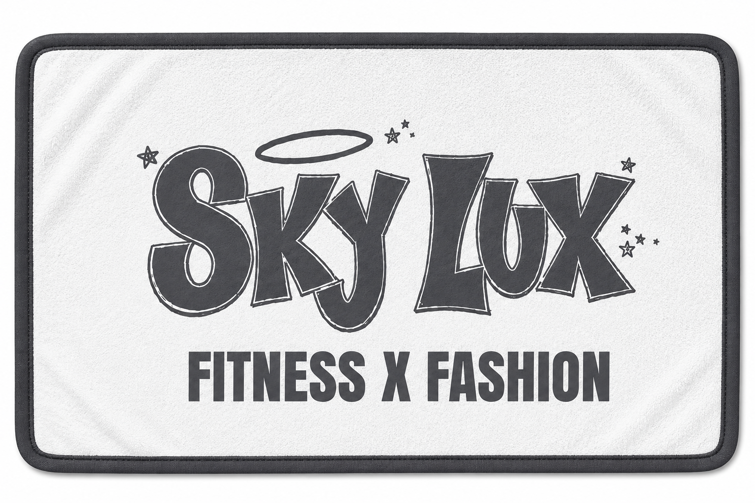 SKY LUX GYM TOWEL-GREY/WHITE