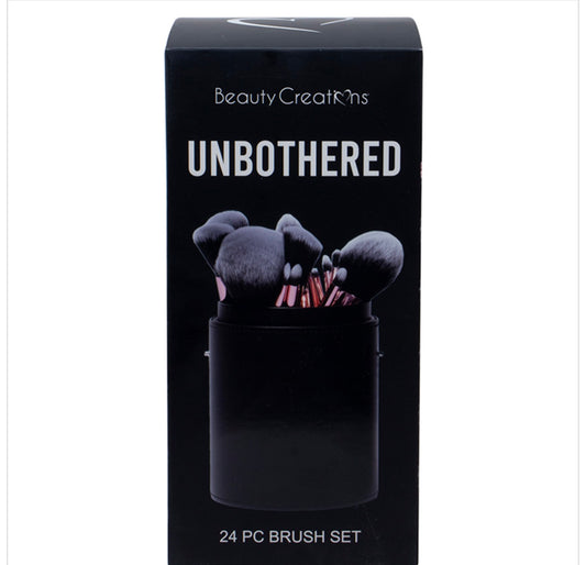 BEAUTY CREATION 24 PC BRUSH SET UNBOTHERED BLACK COLOR 
18$ PER PC - MINIMUM 5 PCS
