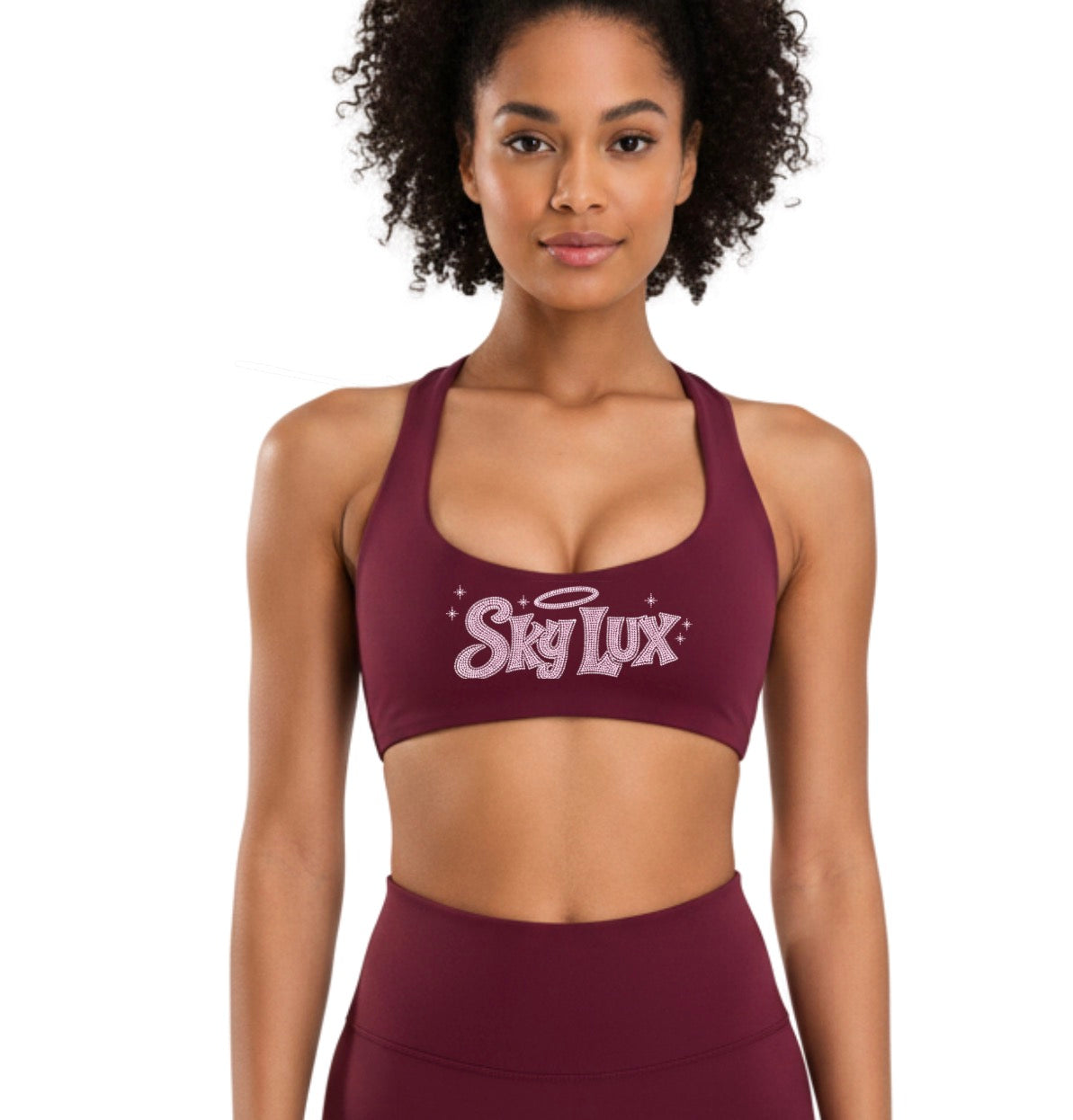 BLING SPORTY DOLL MAROON TOP