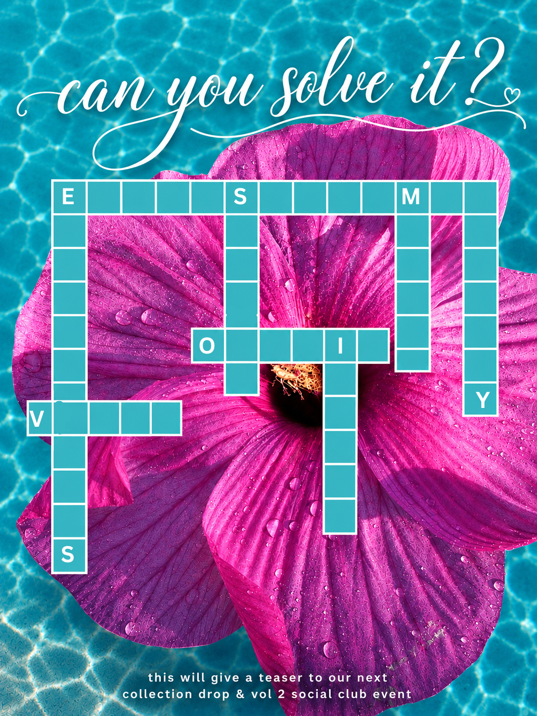 NEW COLLECTION COMING SOON — CAN YOU SOLVE THE PUZZLE ?