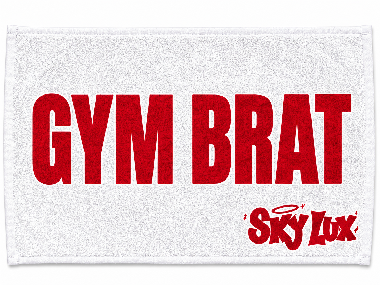 GYM BRAT GYM TOWEL-RED/WHITE