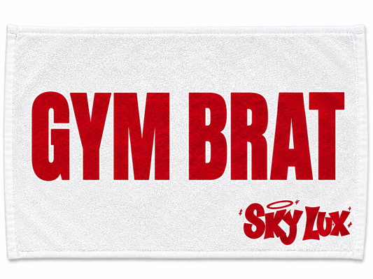 GYM BRAT GYM TOWEL-RED/WHITE