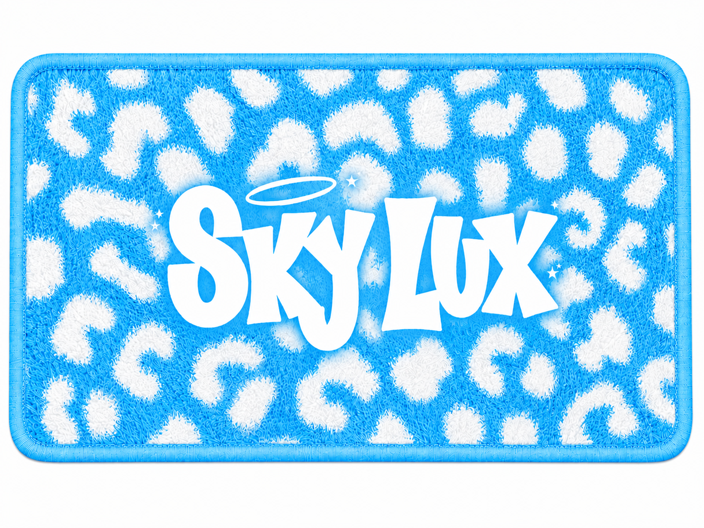 LEOPARD PRINT GYM TOWEL-BLUE