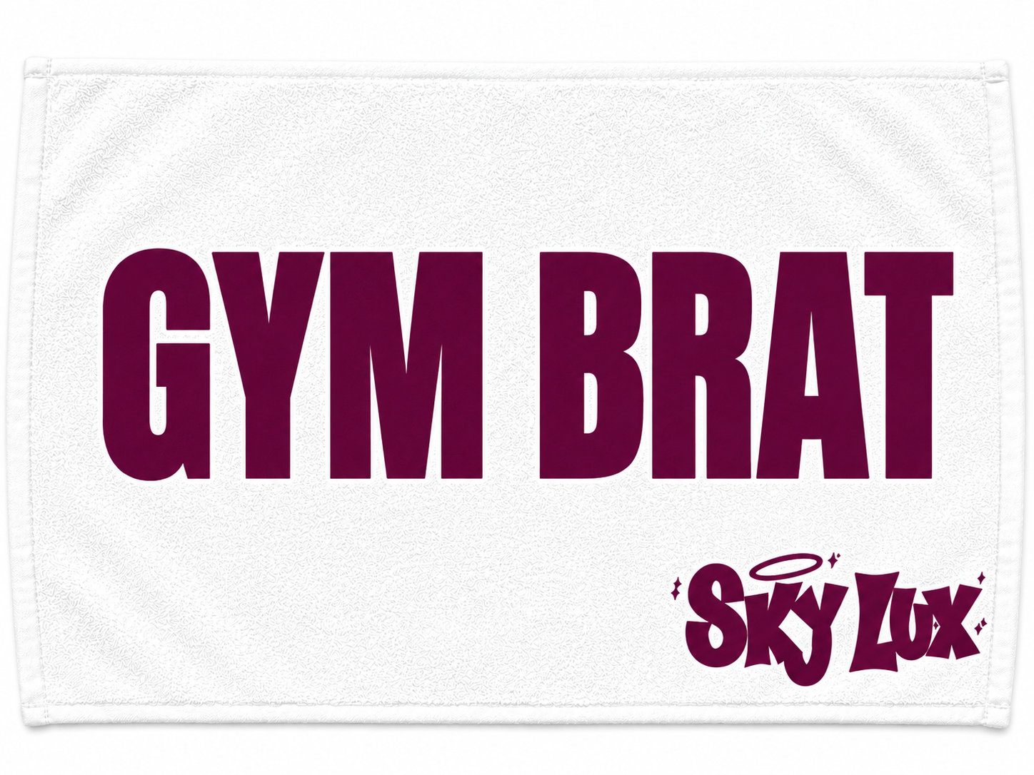 GYM BRAT GYM TOWEL-MAROON/WHITE