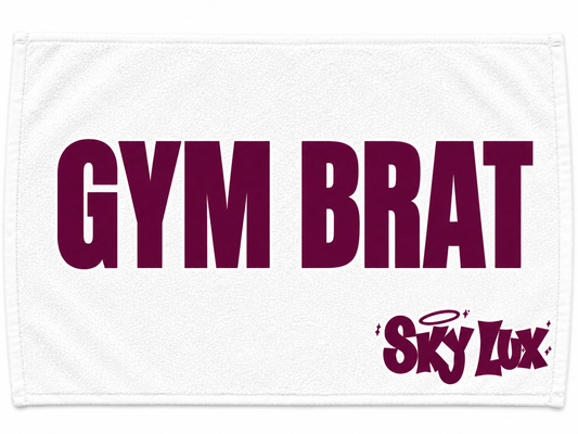 GYM BRAT GYM TOWEL-MAROON/WHITE