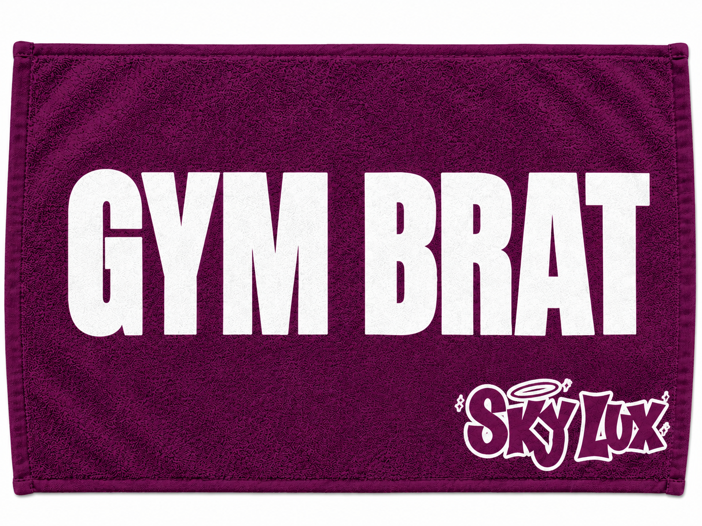 GYM BRAT GYM TOWEL-WHITE/MAROON
