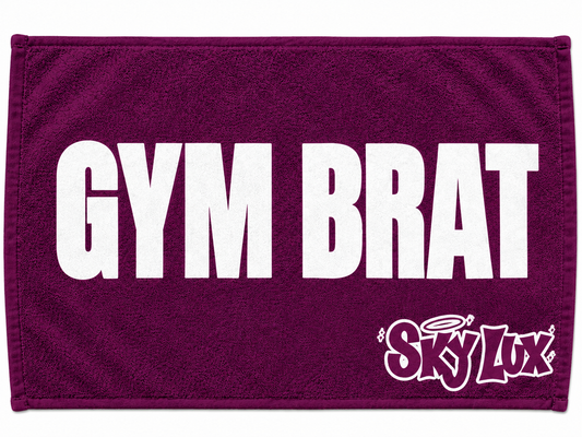GYM BRAT GYM TOWEL-WHITE/MAROON