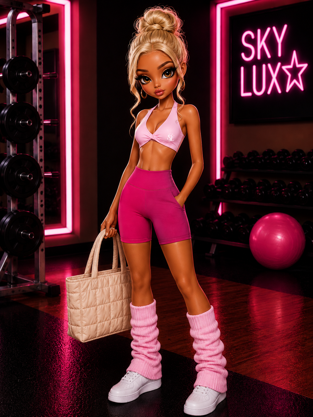 PINK PLEASE SPORTS BRA