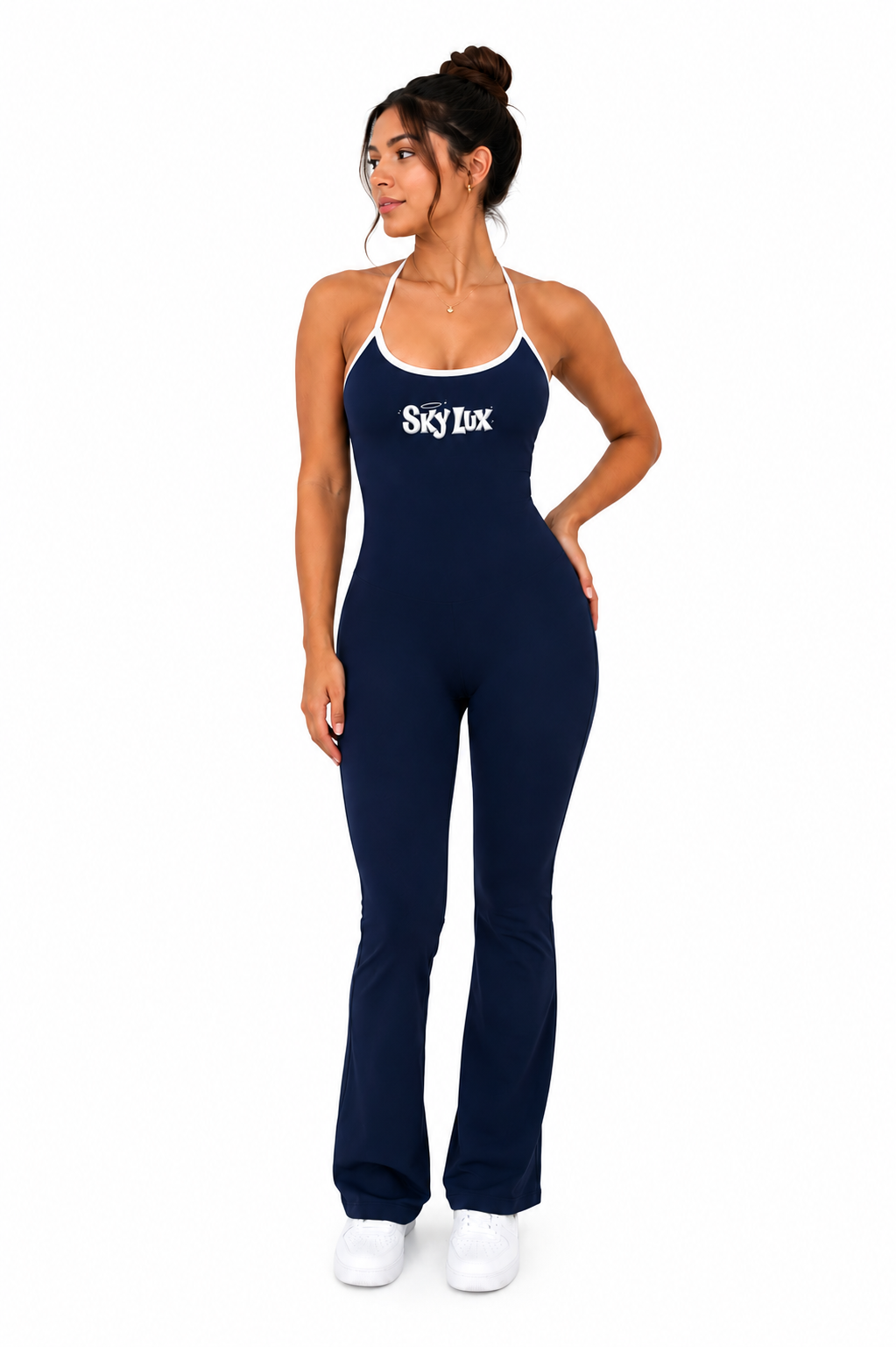 DOLLED UP BODYSUIT- NAVY