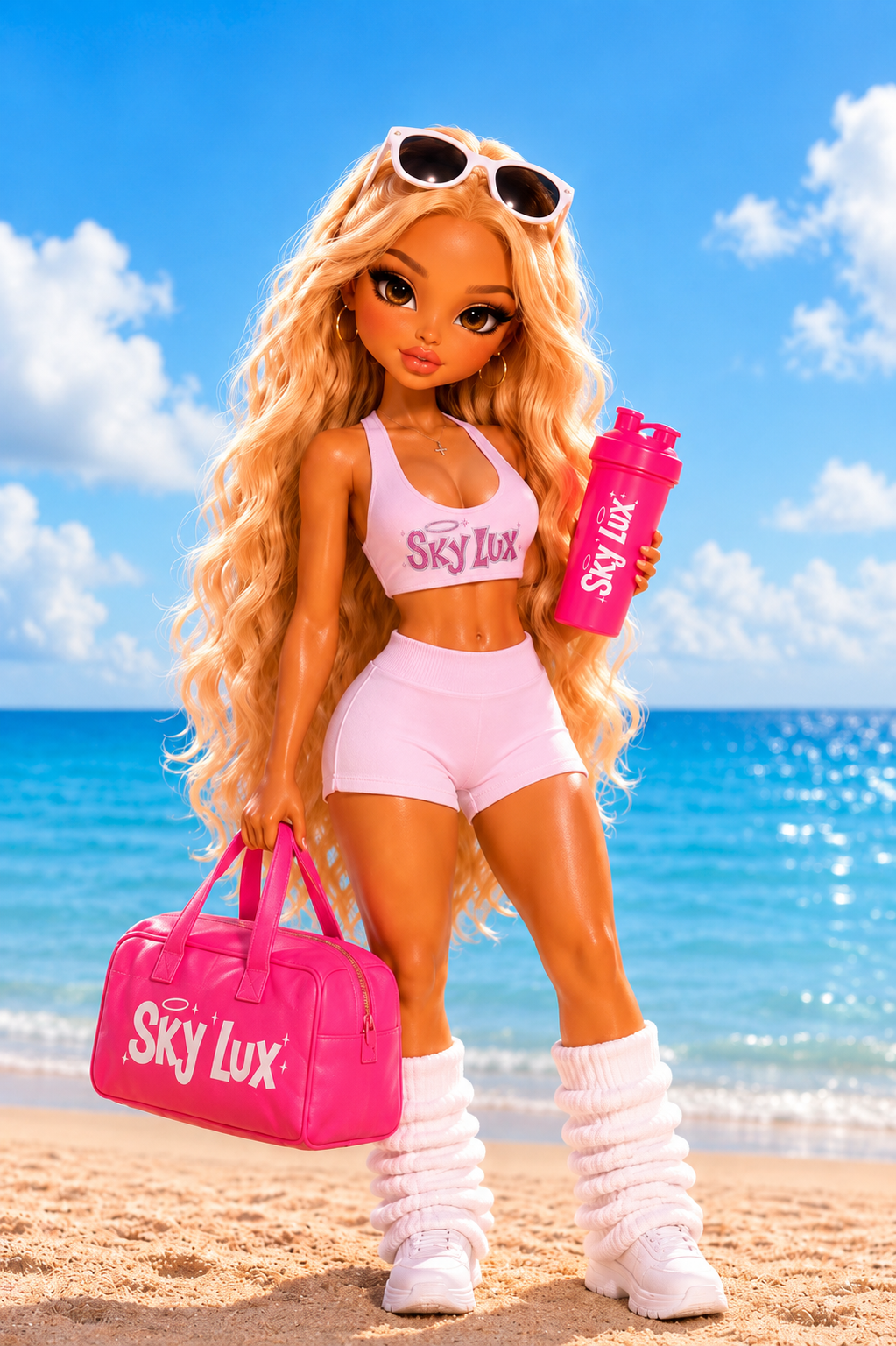 BLING SPORTY DOLL PINK TOP