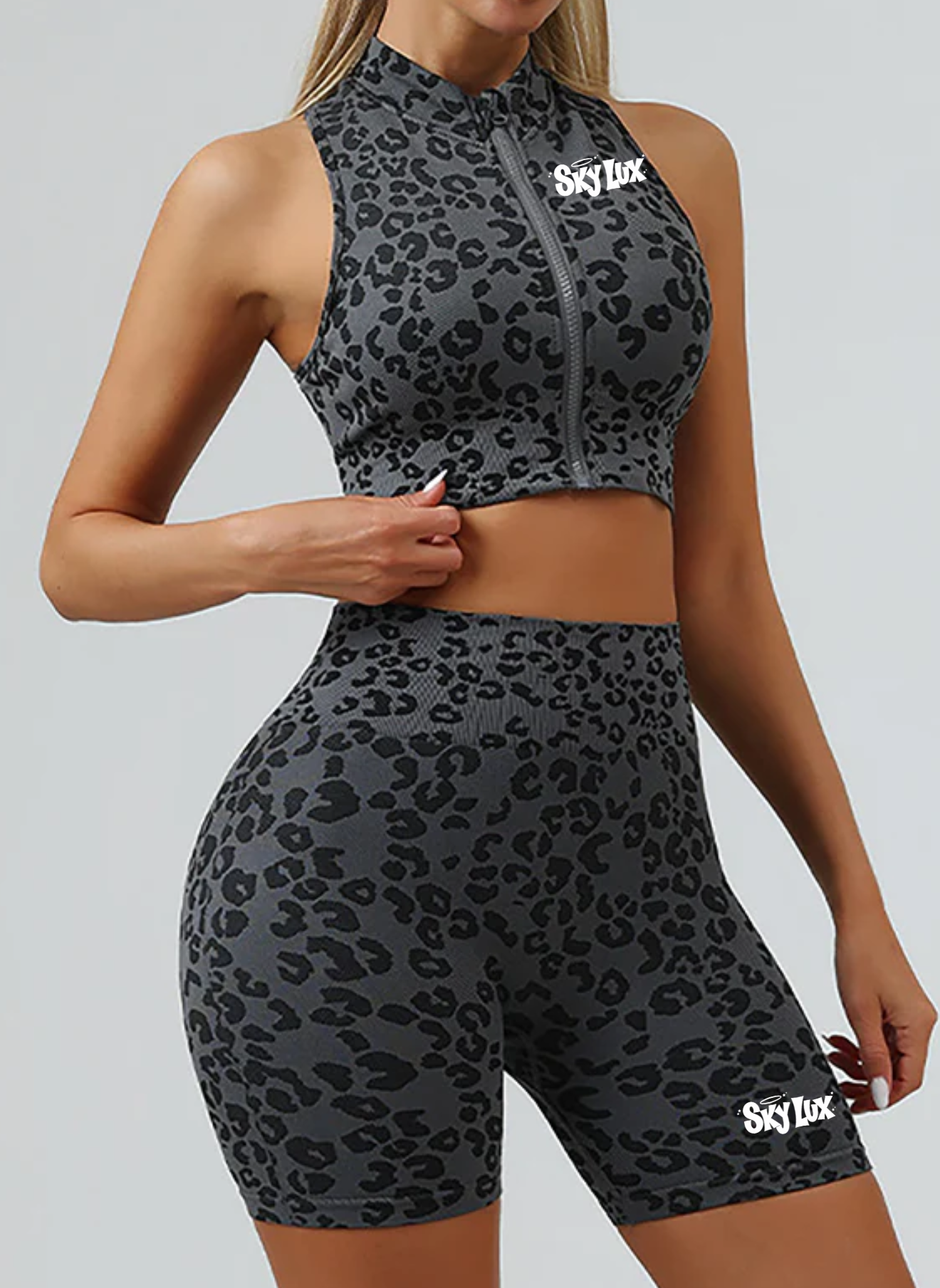 LEOPARD AIR ZIP UP DARK CLOUD
