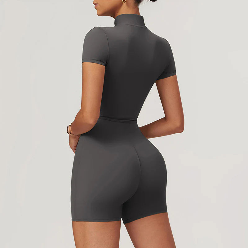 MAIN CHARACTER ZIP BODY SUIT GREY