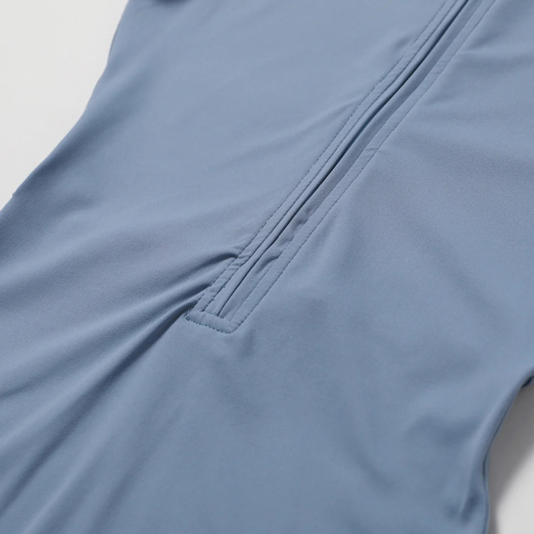 MAIN CHARACTER ZIP BODY SUIT LIGHT BLUE