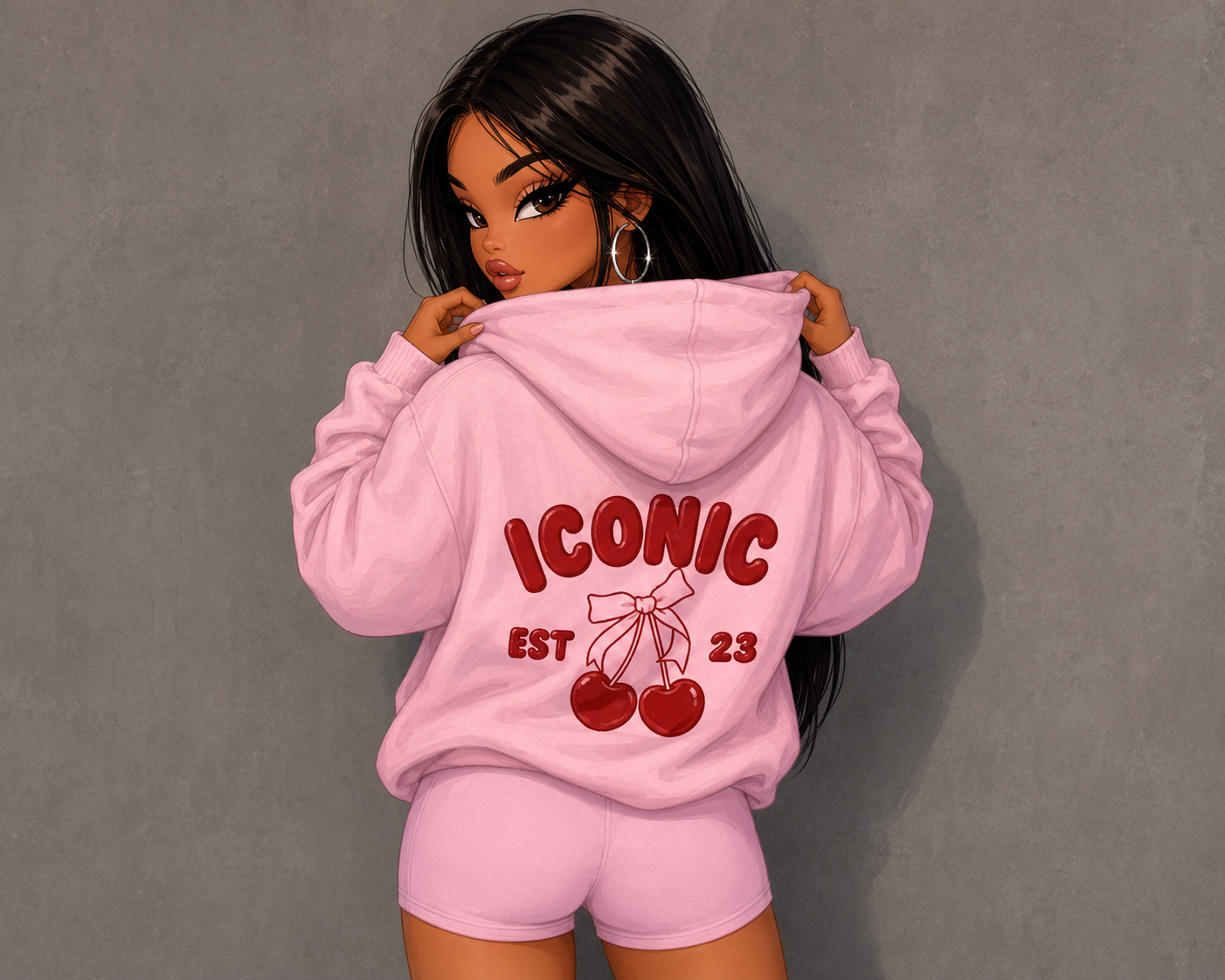 ICONIC HOODIE- PINK